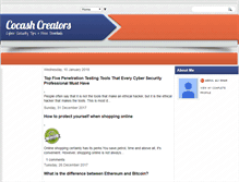 Tablet Screenshot of cocashcreators.com